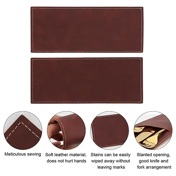 Leather Cutlery Sleeve Utensil