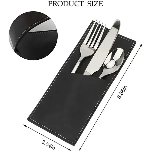 Leather Cutlery Sleeve Utensil