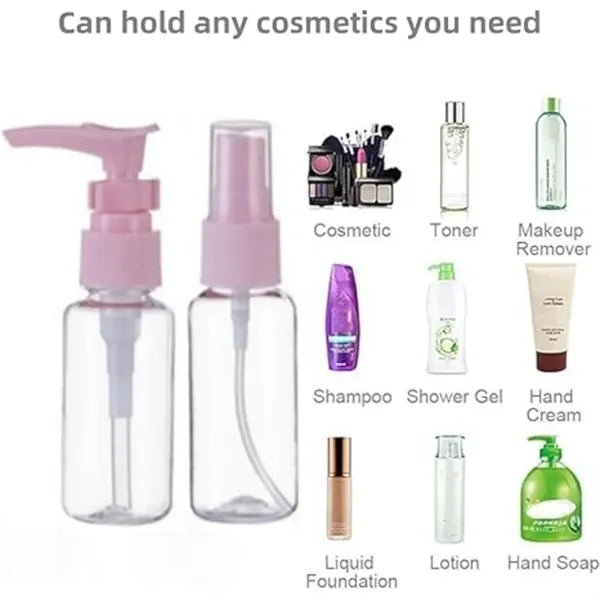 6 Pack Leakproof Mini 1oz Travel Bottles for Toiletries