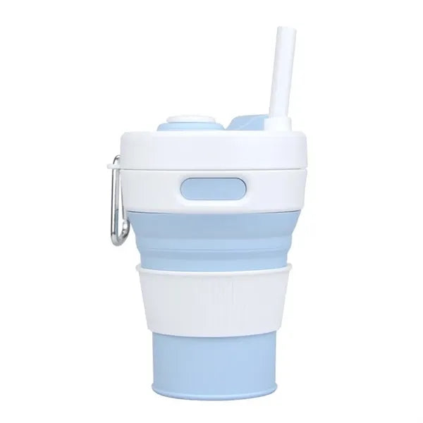 Collapsible Camping Cup with Straw