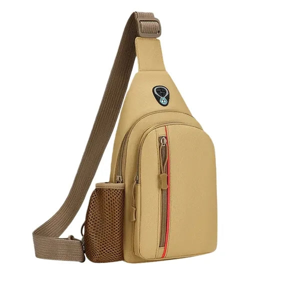 Crossbody Sling Bag with Earbud Port and Multi-Pocket