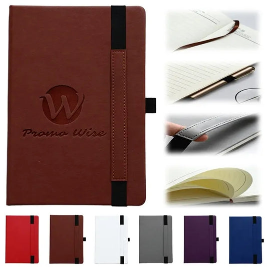 A5 Notebook with Fixed Elastic Strap Pen Slot