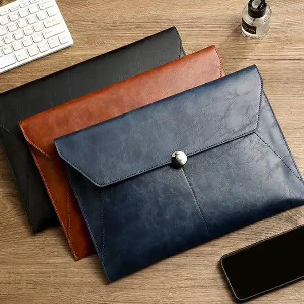 A4 Slim Spacious Magnetic Closure File Bags w/ Pockets