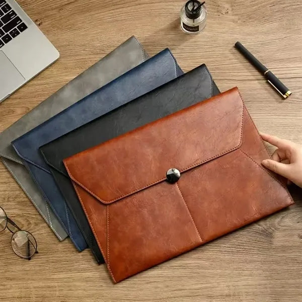 A4 Slim Spacious Magnetic Closure File Bags w/ Pockets