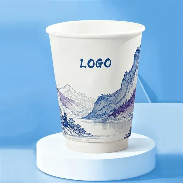 Full Color Imprint 12 OZ Recycled Double Wall Paper Cup