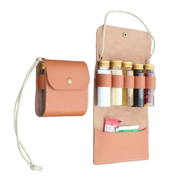 Portable Spice Bag Set five jars