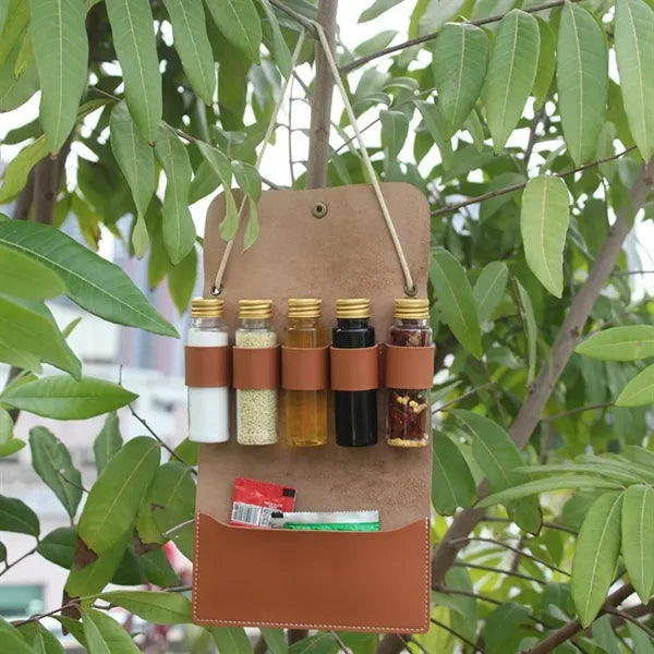 Portable Spice Bag Set five jars