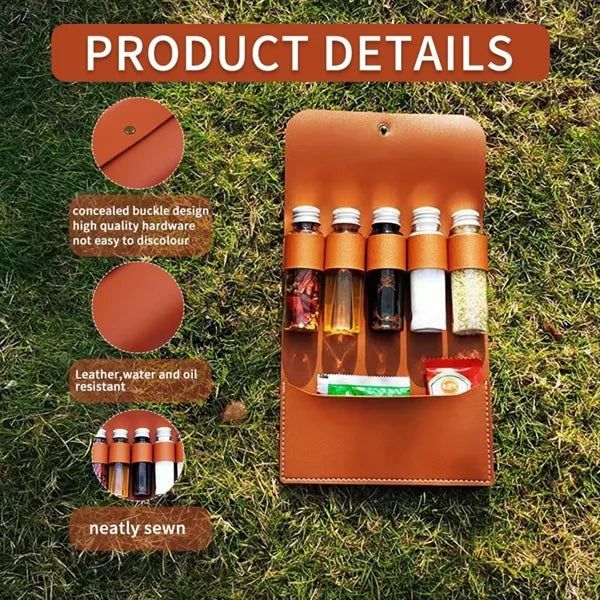 Portable Spice Bag Set five jars