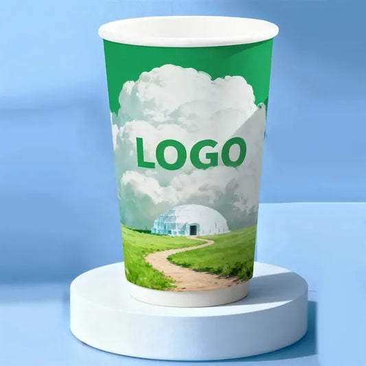Full Color Imprint 16 OZ Recycled Double Wall Paper Cup