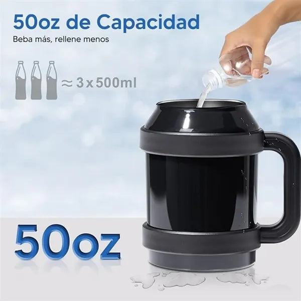 50 oz Water Tumbler with Ergonomic Handle Lid Straw