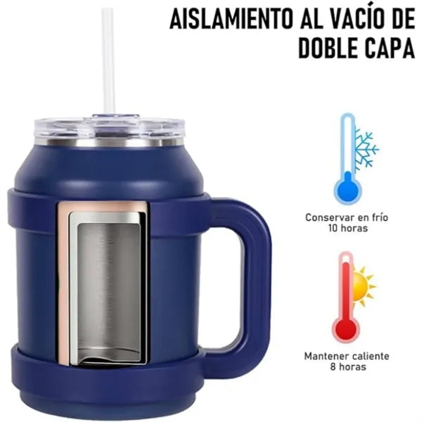 50 oz Water Tumbler with Ergonomic Handle Lid Straw