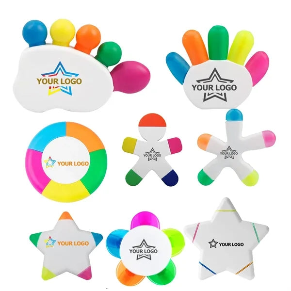 Five Colors Highlighter Marker Pen