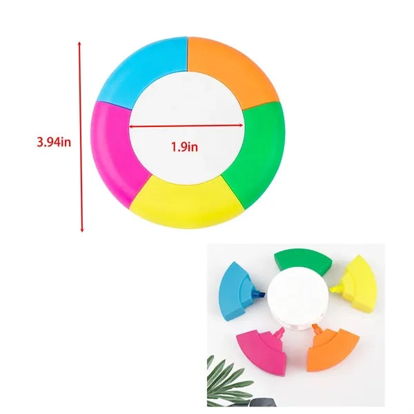 Five Colors Highlighter Marker Pen