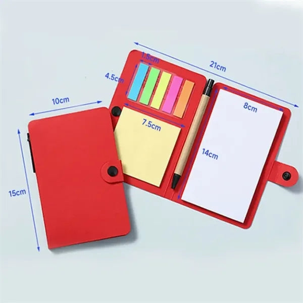 ECO Friendly Pocket Notebook W/Sticky Notes Pen