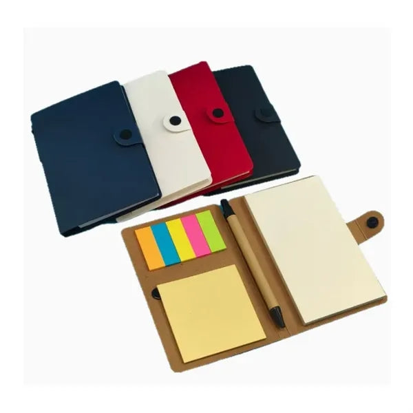 ECO Friendly Pocket Notebook W/Sticky Notes Pen