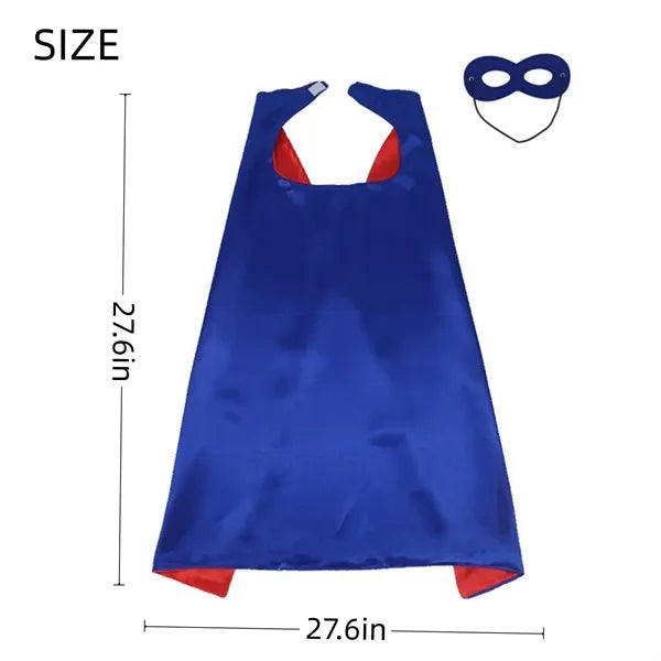 Double Sided Kids Superhero Dress Up Capes and Masks