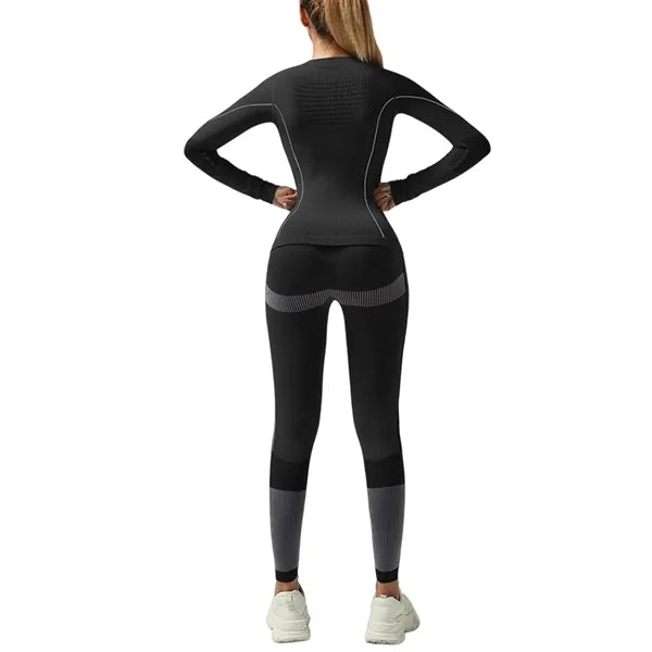 Premium Thermal Moisture Wicking Seamless Ski Base Layer Set