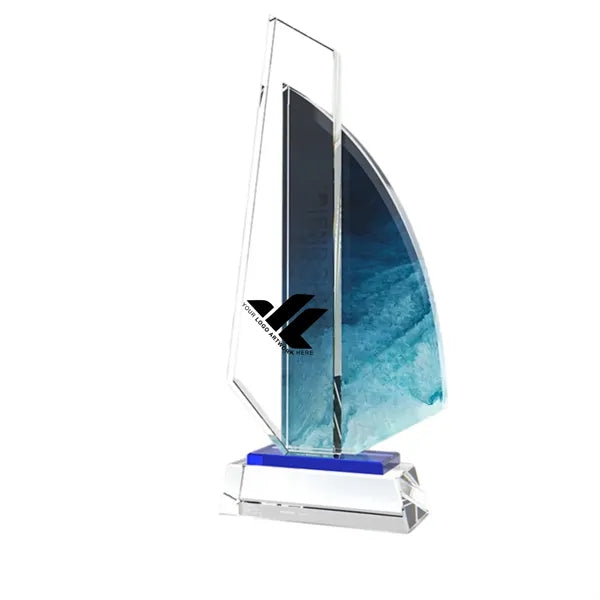 Sailboat Crystal Trophy