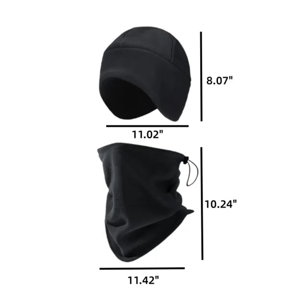 2 in 1 Warm Beanie Knit Hat And Scarf Set Winter Outdoor