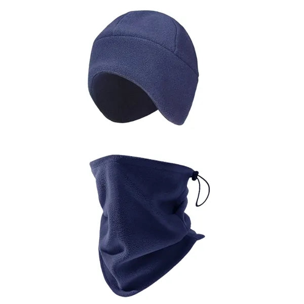 2 in 1 Warm Beanie Knit Hat And Scarf Set Winter Outdoor