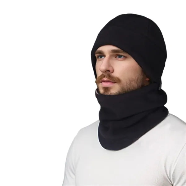 2 in 1 Warm Beanie Knit Hat And Scarf Set Winter Outdoor