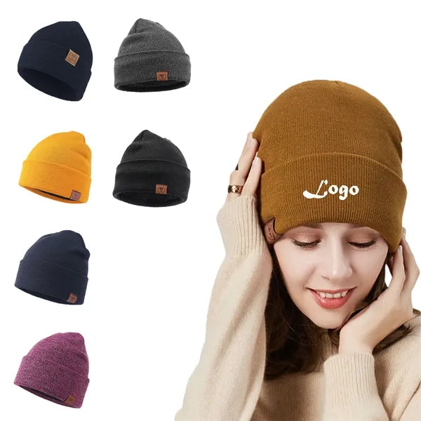 Warm Soft Solid Beanie Knit Winter Hat