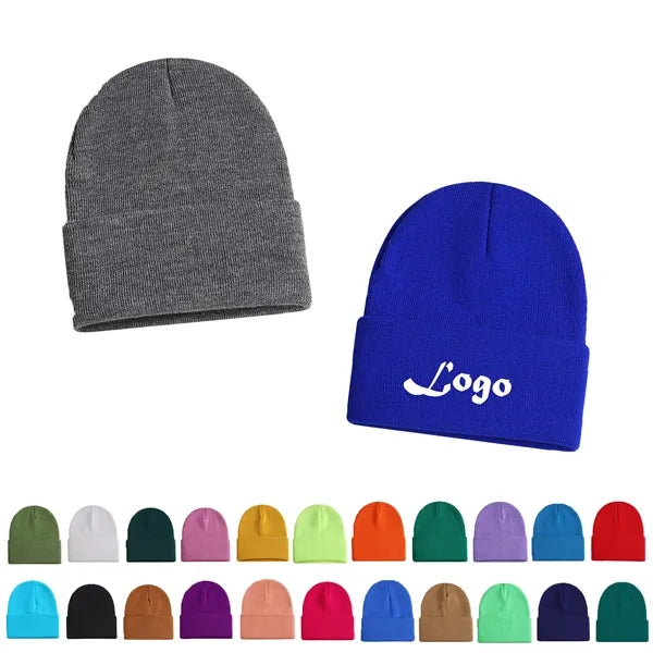 Warm Soft Solid Beanie Knit Hat Winter Hat