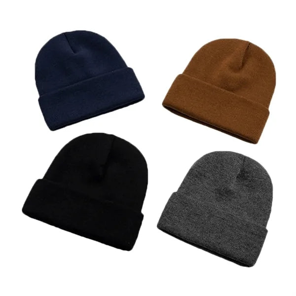 Warm Soft Solid Beanie Knit Hat Winter Hat
