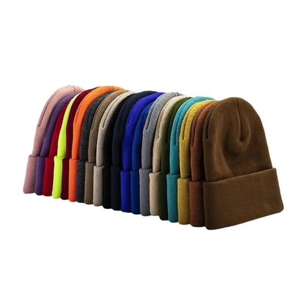 Warm Soft Solid Beanie Knit Hat Winter Hat