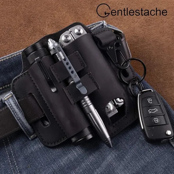 EDC Multitool Belt Sheath with Flashlight & Key Holder