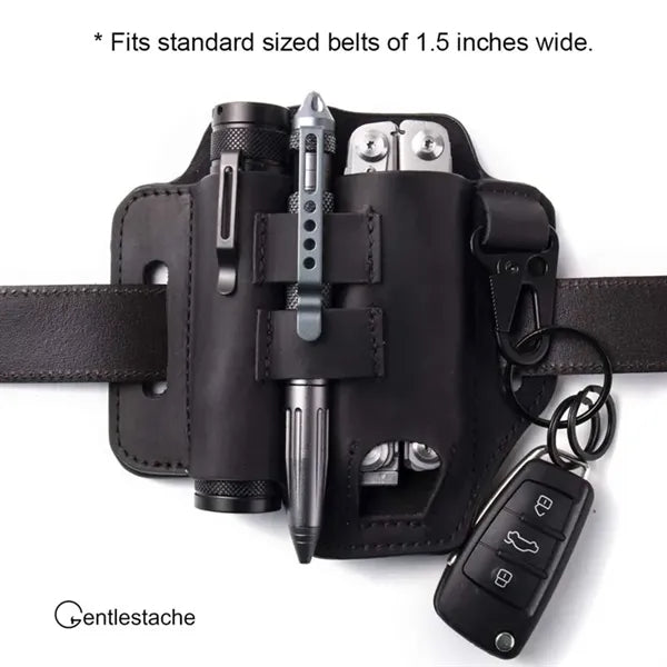 EDC Multitool Belt Sheath with Flashlight & Key Holder