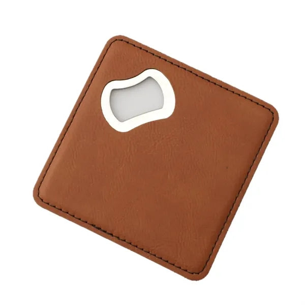 Leather Square Opener Coaster