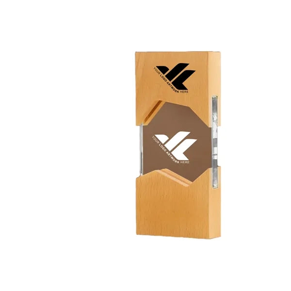 Solid wood trophy