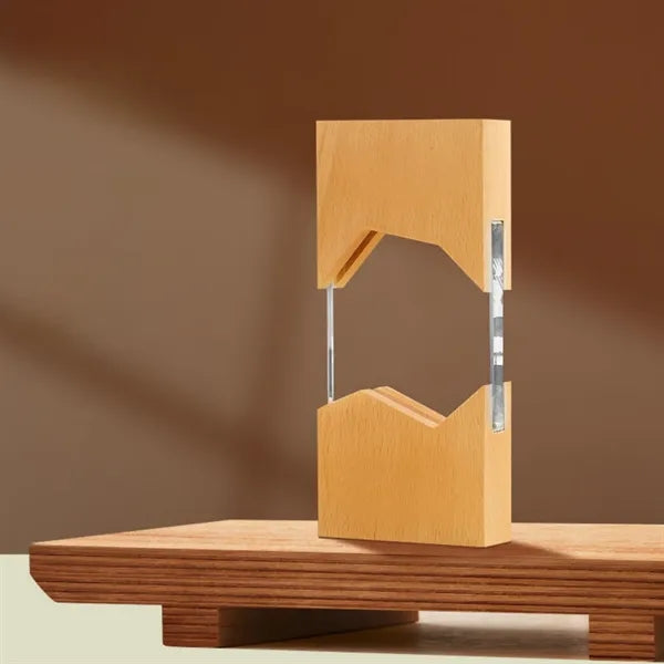 Solid wood trophy