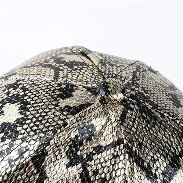 Summer Fashion PU Snake Pattern Baseball Hat