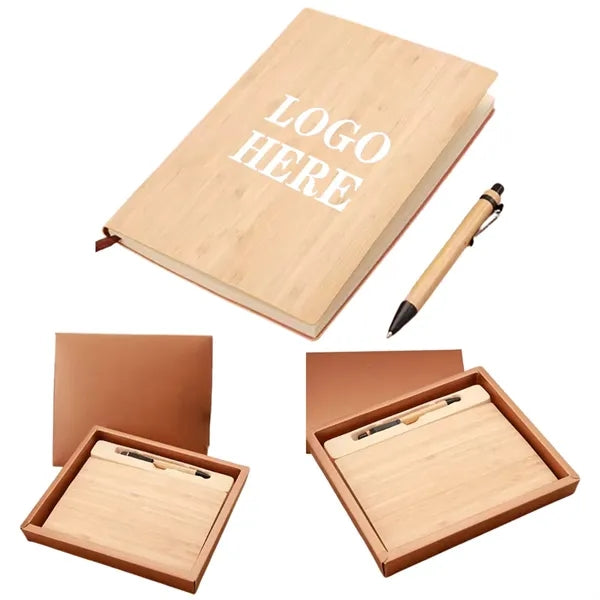 Business Gift Bamboo Notebook Pen