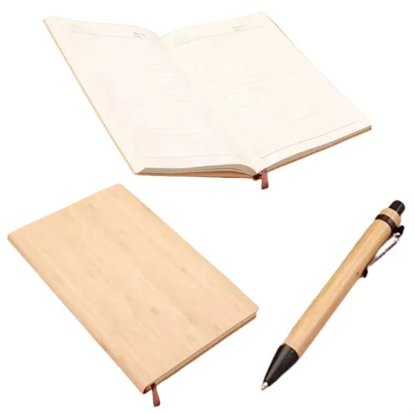 Business Gift Bamboo Notebook Pen