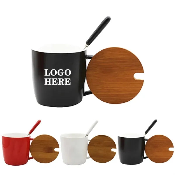 Ceramic Coffee Mug With Spoon