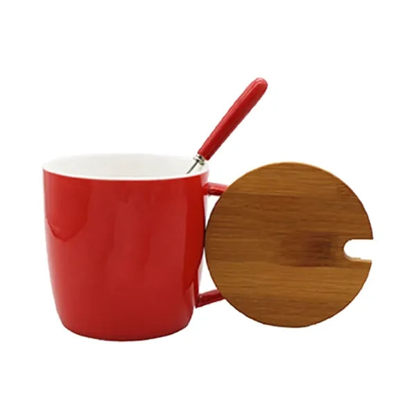 Ceramic Coffee Mug With Spoon
