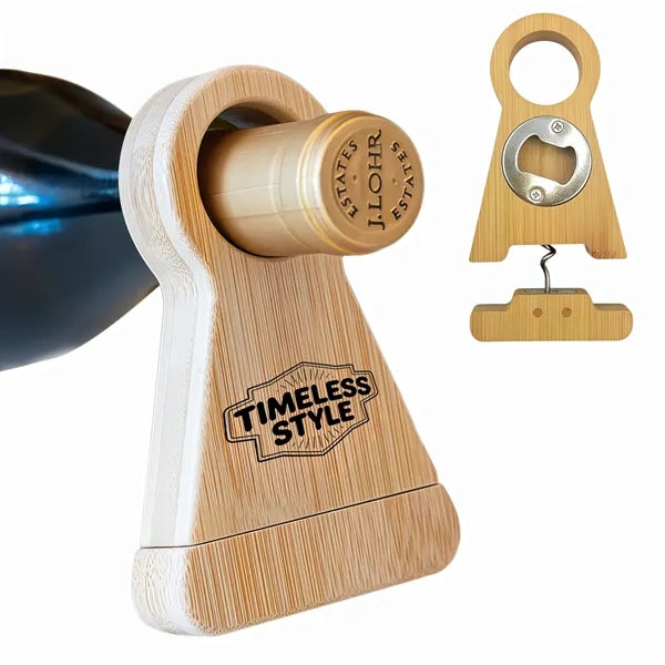 Bamboo Multi-Function Bottle Opener
