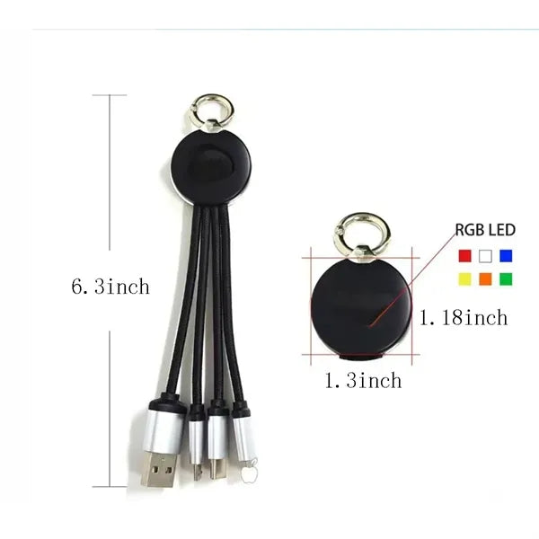 3 In 1 Keychain Data Cable