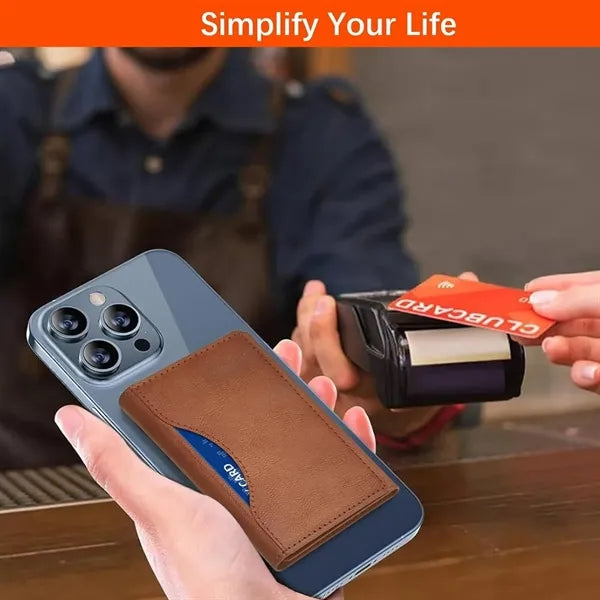 Tri-Fold Magnetic Wallet with Card Holder and Stand