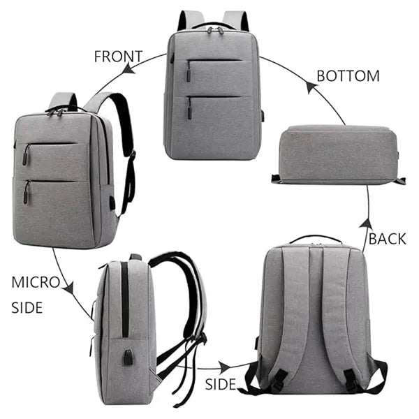 Multifunctional Laptop Backpack with USB Charging Port