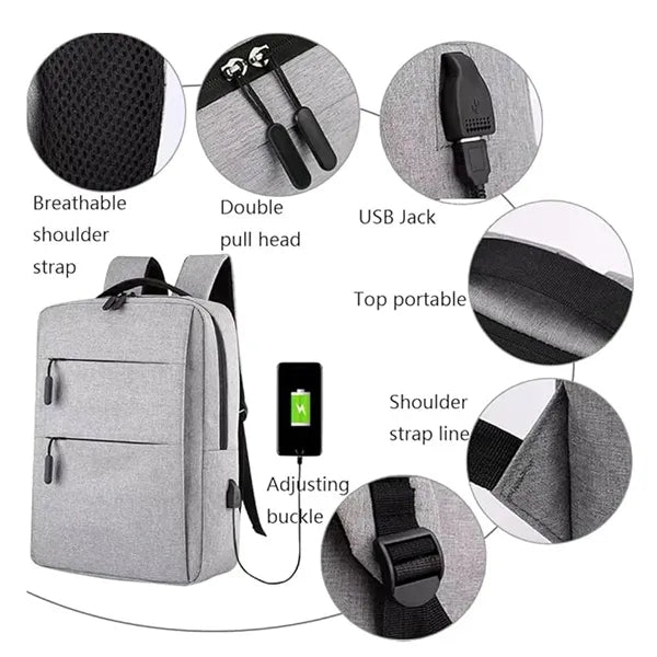 Multifunctional Laptop Backpack with USB Charging Port