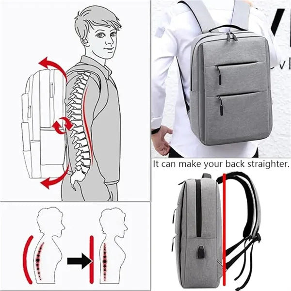 Multifunctional Laptop Backpack with USB Charging Port