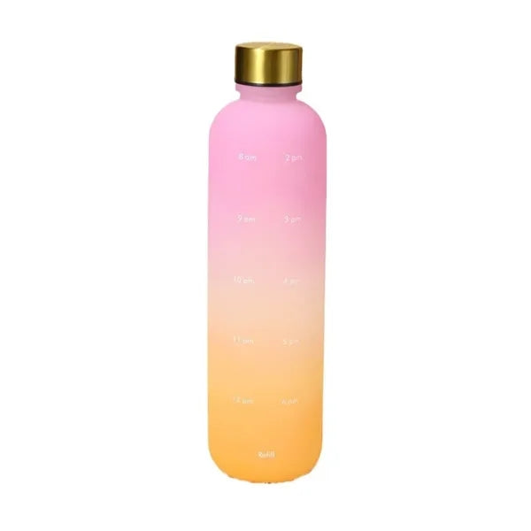 32oz Time-Marked Gradient Water Bottle for Daily Hydration