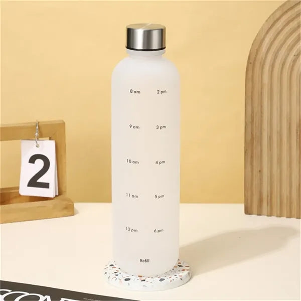 32oz Time-Marked Gradient Water Bottle for Daily Hydration