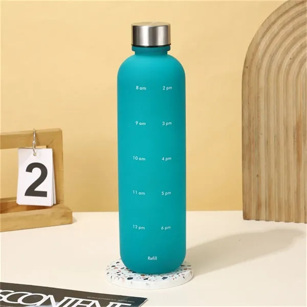 32oz Time-Marked Gradient Water Bottle for Daily Hydration