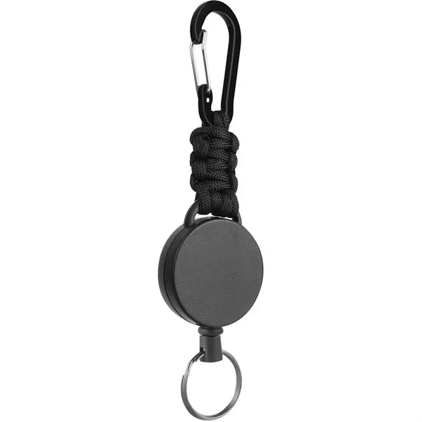 Paracord Braided Retractable Keychain with Carabiner Clip