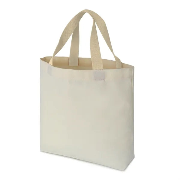 12 oz. Cotton Canvas Tote with Colorful Handles